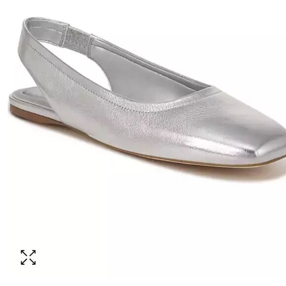 SARTO By Franco Sarto Shoes - Franco Sarto Flexa Antona Flat Slingbacks Silver 7.5 NWT IN BOX